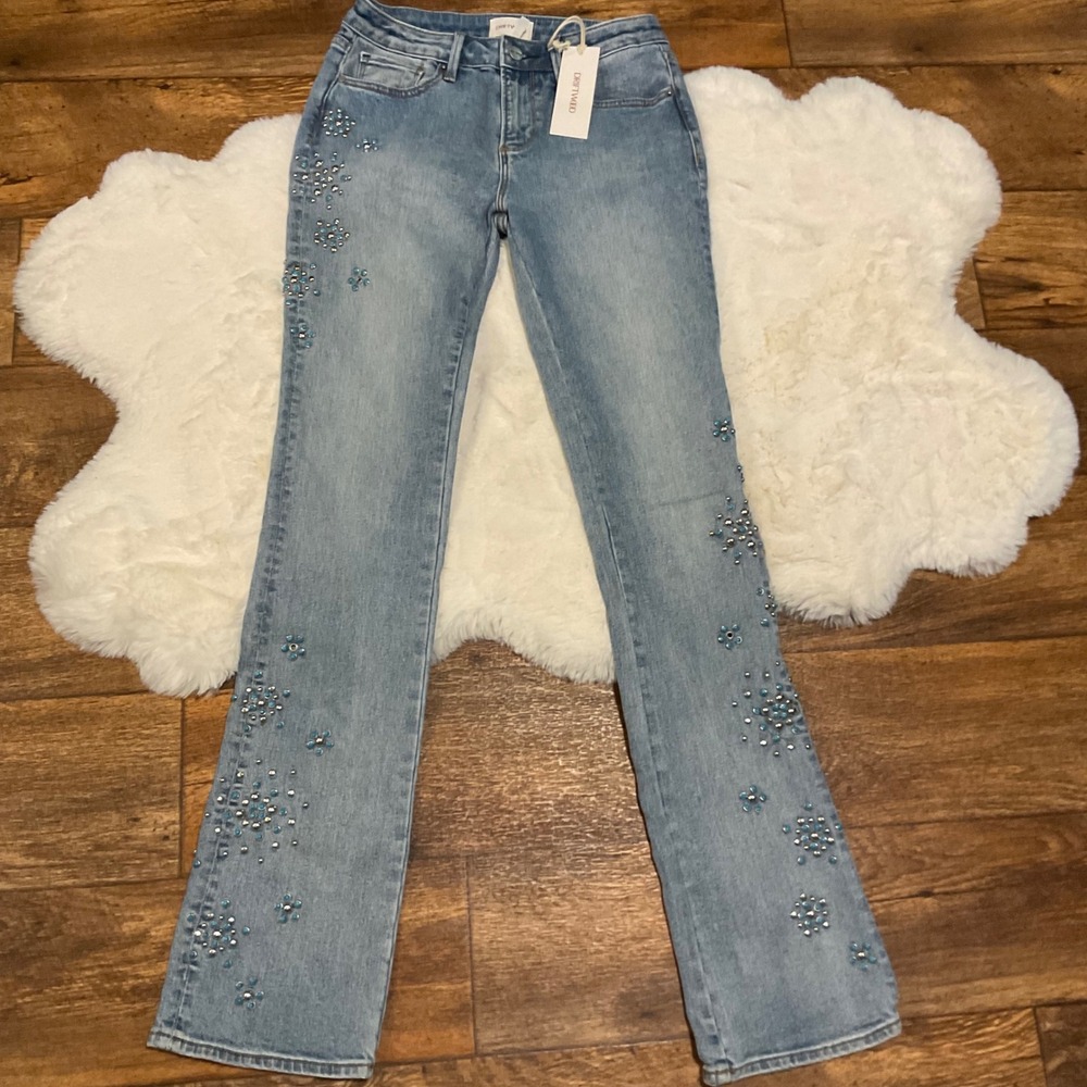 Driftwood Denim Jeans Size 25 Kelly Style With Turquoise Silver Studs Women New